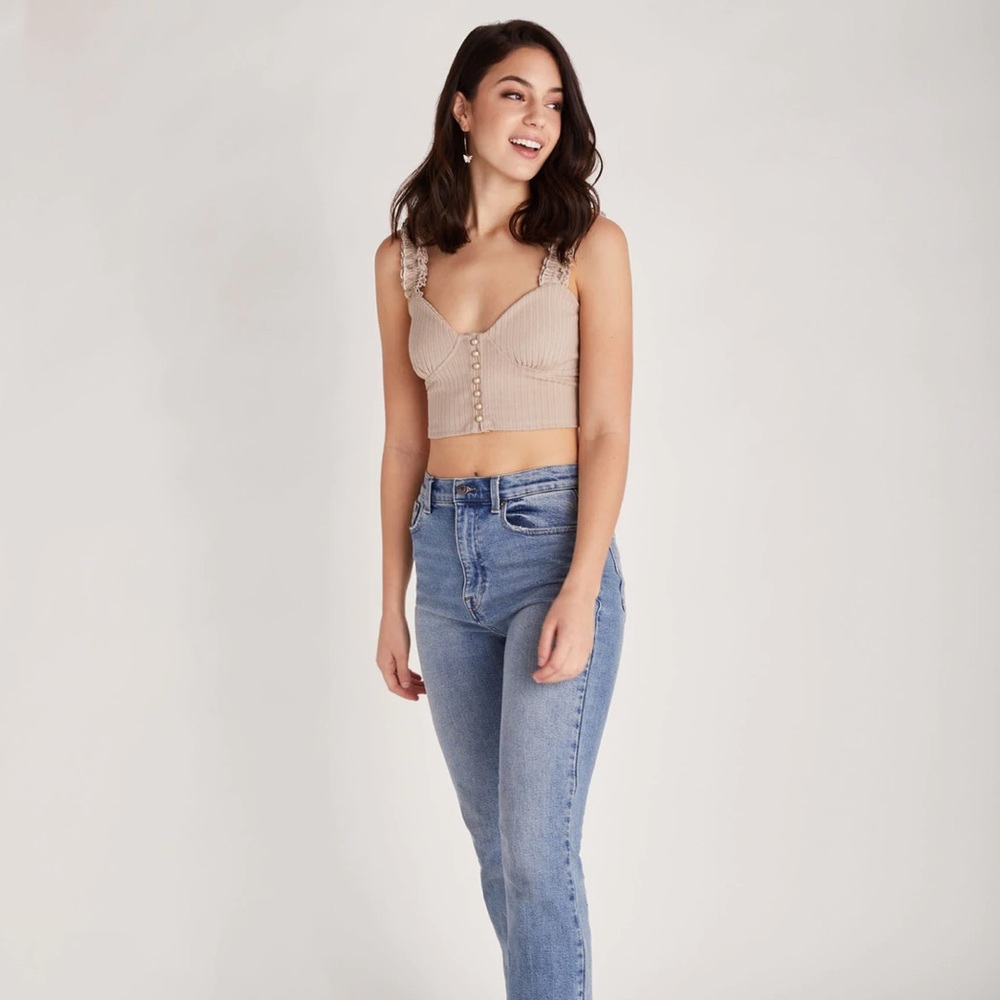 New | Backyard Roses | Dacey Ruffle Tank Top Medium - Picture 4 of 8